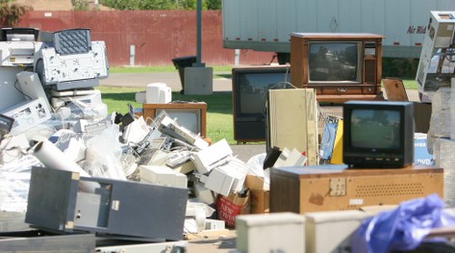 Eco-friendly waste management practices on a construction site