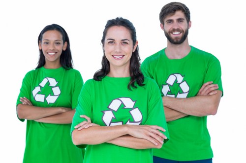 Professional team handling builders waste clearance